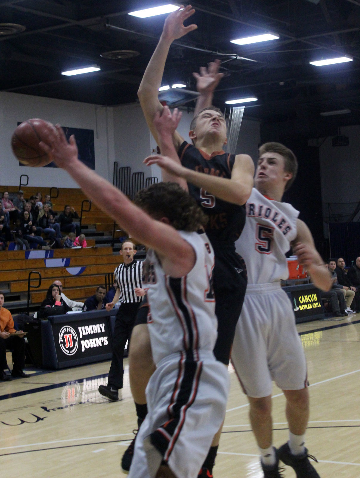 Bloomer boys basketball vs Stanley-Boyd at UW-Stout 12-1-18